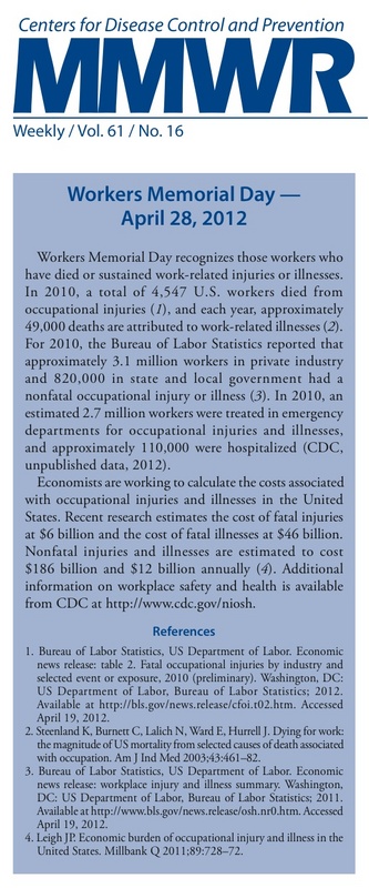 CDC Workers Memorial 2012 News