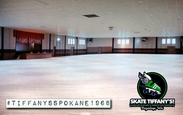 Tiffany's Skate Inn rink and stage 1968