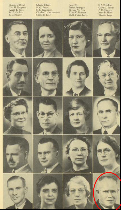 Selected Lewis and Clark HS Faculty Photos from 1939.