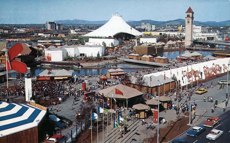 Main entrance, Expo '74, Spokane's World Fair, Spokane, 1974.