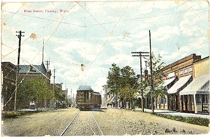 First Street, Cheney 1908 Postcard