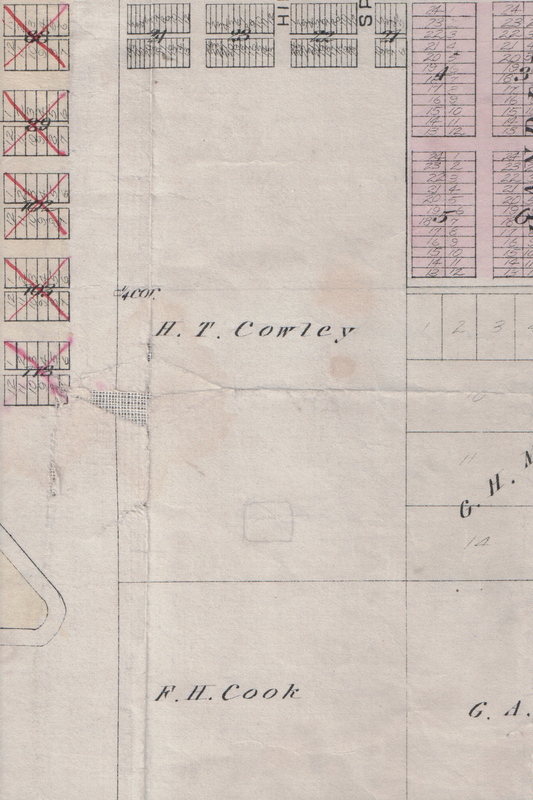 Map of Spokan Falls circa 1893