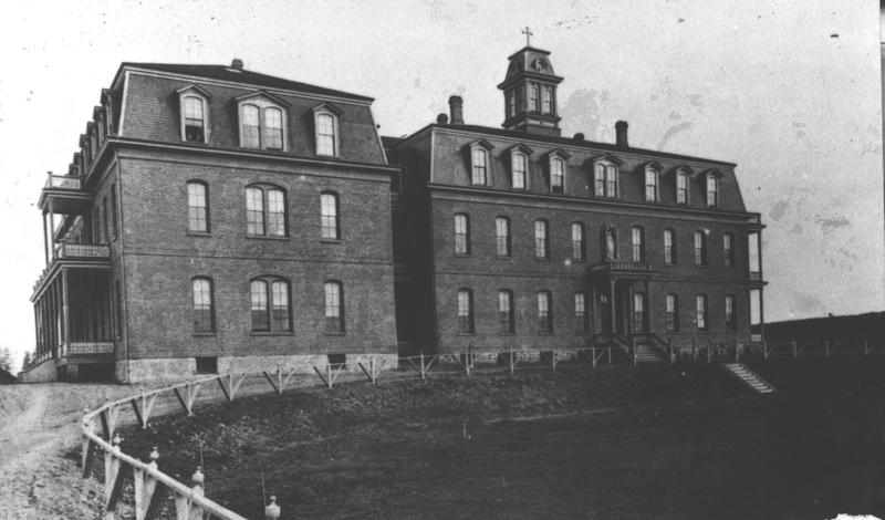 First Sacred Heart Hospital, Built in 1887, on Front Avenue at Bernard Street