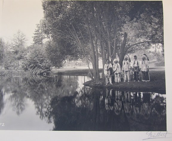 Blackfoot Indians at Manito Park during second Indian Congress, 1926