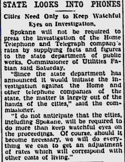 Home Telephone & Telegraph Company Investigation