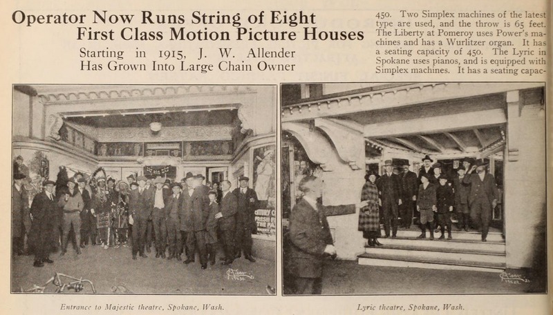 The Lyric Theatre featured in Motion Picture News August 27, 1921.