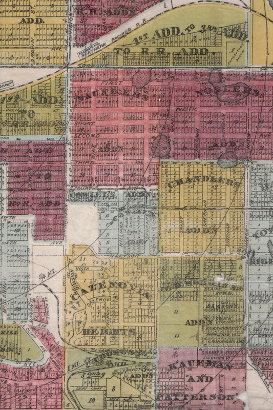 Spokane Map Circa 1909