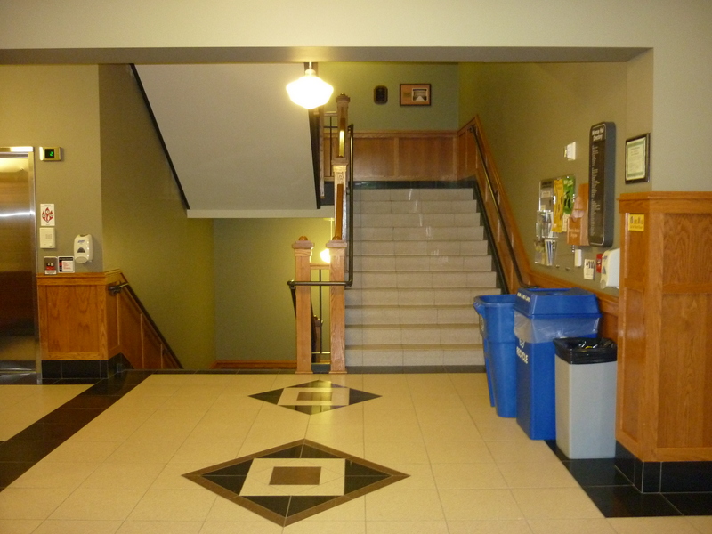 Monroe Hall today (Main Stairwell)