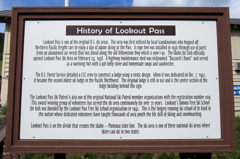 History of Lookout Pass Historical Marker
