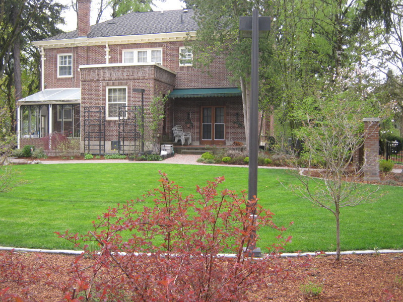 The rear of the house
