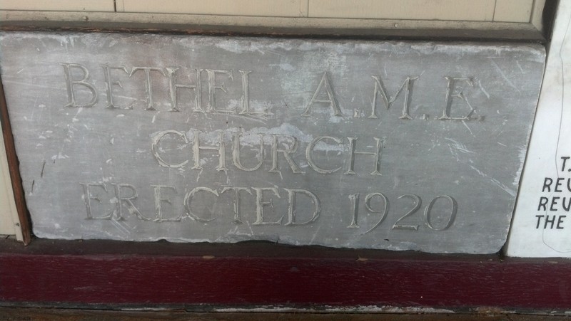 Bethel AME Church namestone.