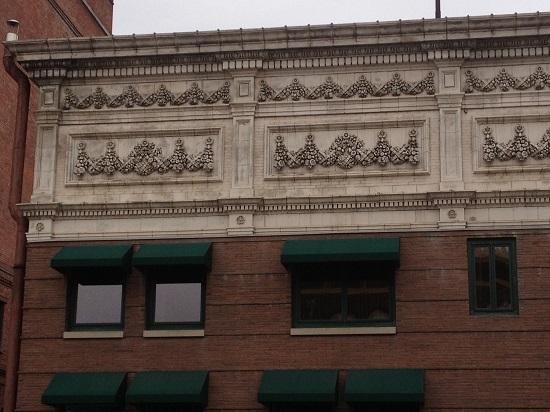 Closer look at terra cotta surface elaboration