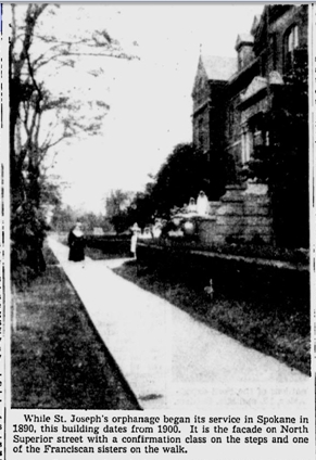 Facade of St. Joseph's Orphanage, c. 1900