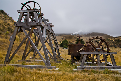 Old mining equipment.