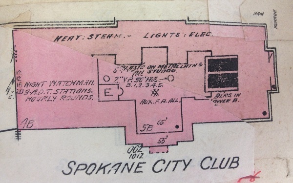 1920 Sanborn map of the American Legion
