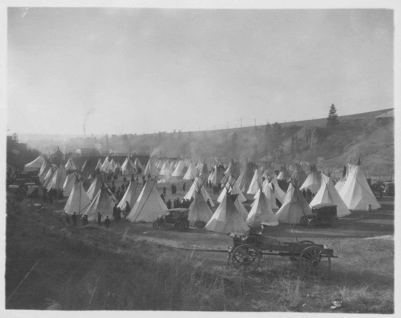 Tipis at Northwest Indian Congress, 1925