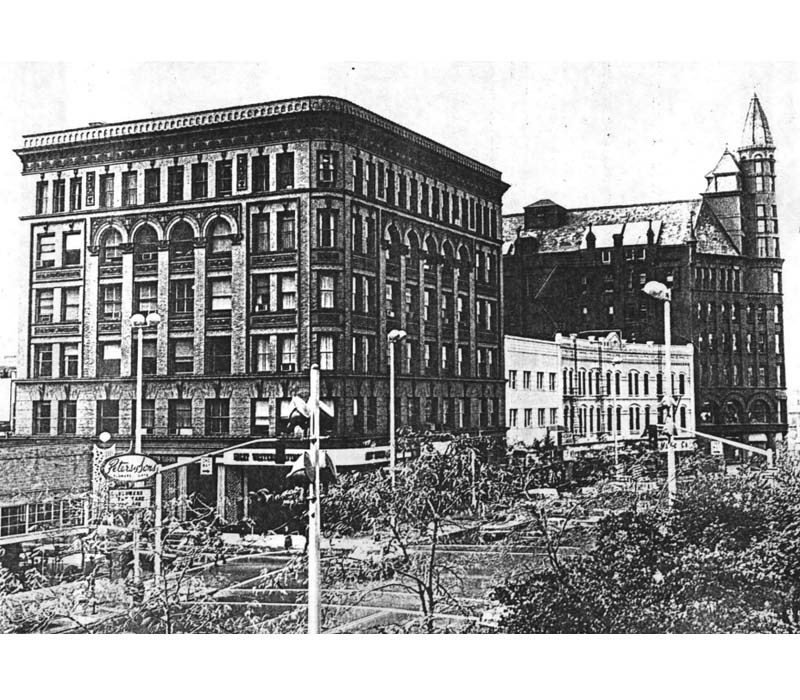 The northeast corner of the building from 1874