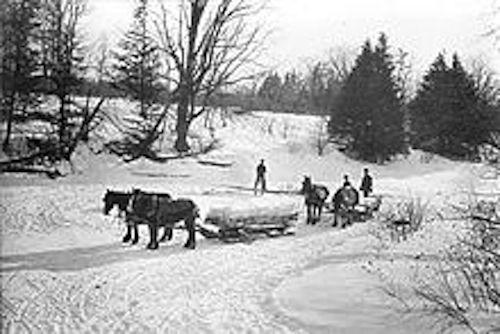 Ice cutters in Toronto- 1890s