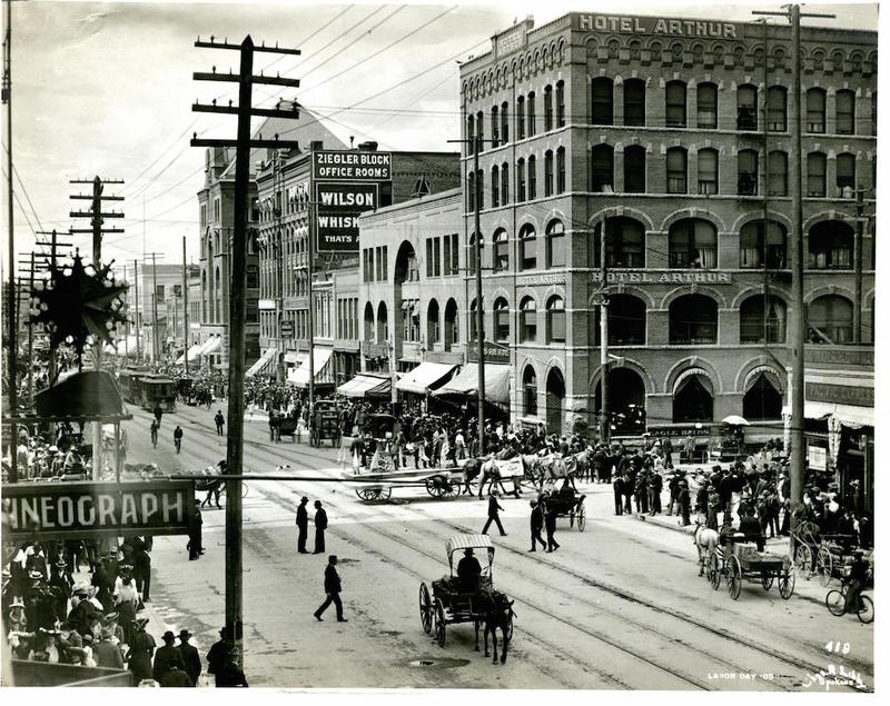 Labor Day Parade - Horse and Buggies 1908