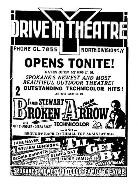 Early advertisement for the North Division Drive-In at the Y.