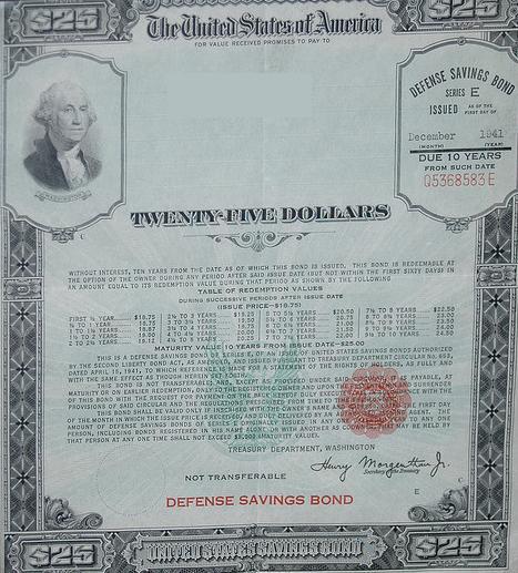 A war bond from the WWII era