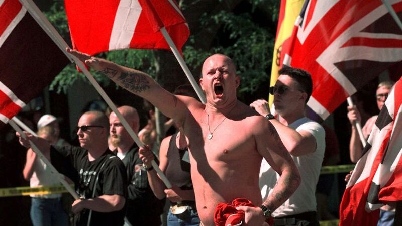 Aryan Nation Parade in Coeur D' Alene Idaho