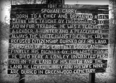The Original Sign Placed at Garry's Campsite.