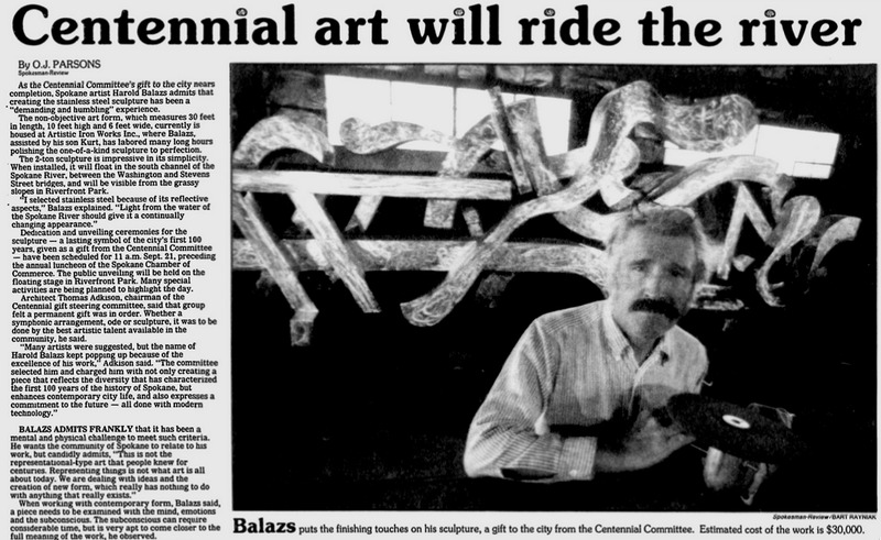 Centennial Art Will Ride the River