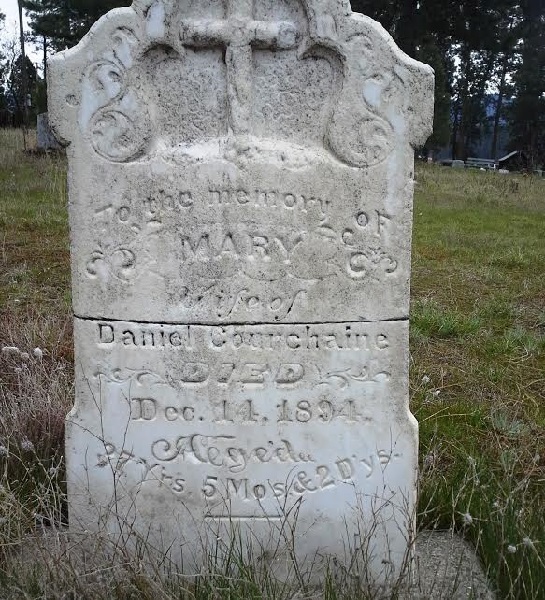 Mary Courchaine's Tombstone