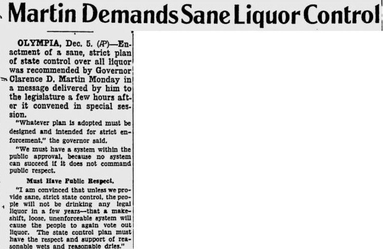 Martin Demands Sane Liquor Control
